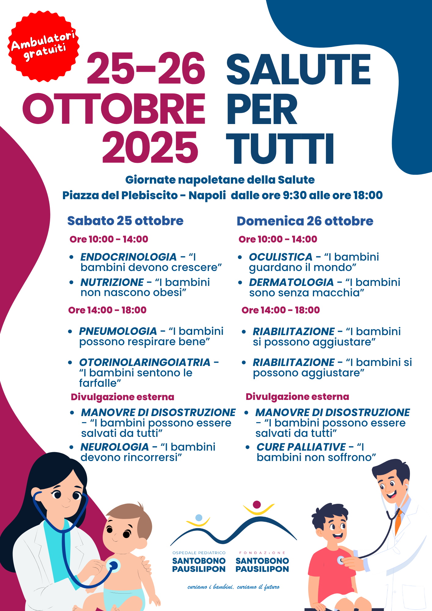 “Salute per Tutti”: screening gratuiti in Piazza del Plebiscito il 25 e 26 ottobre