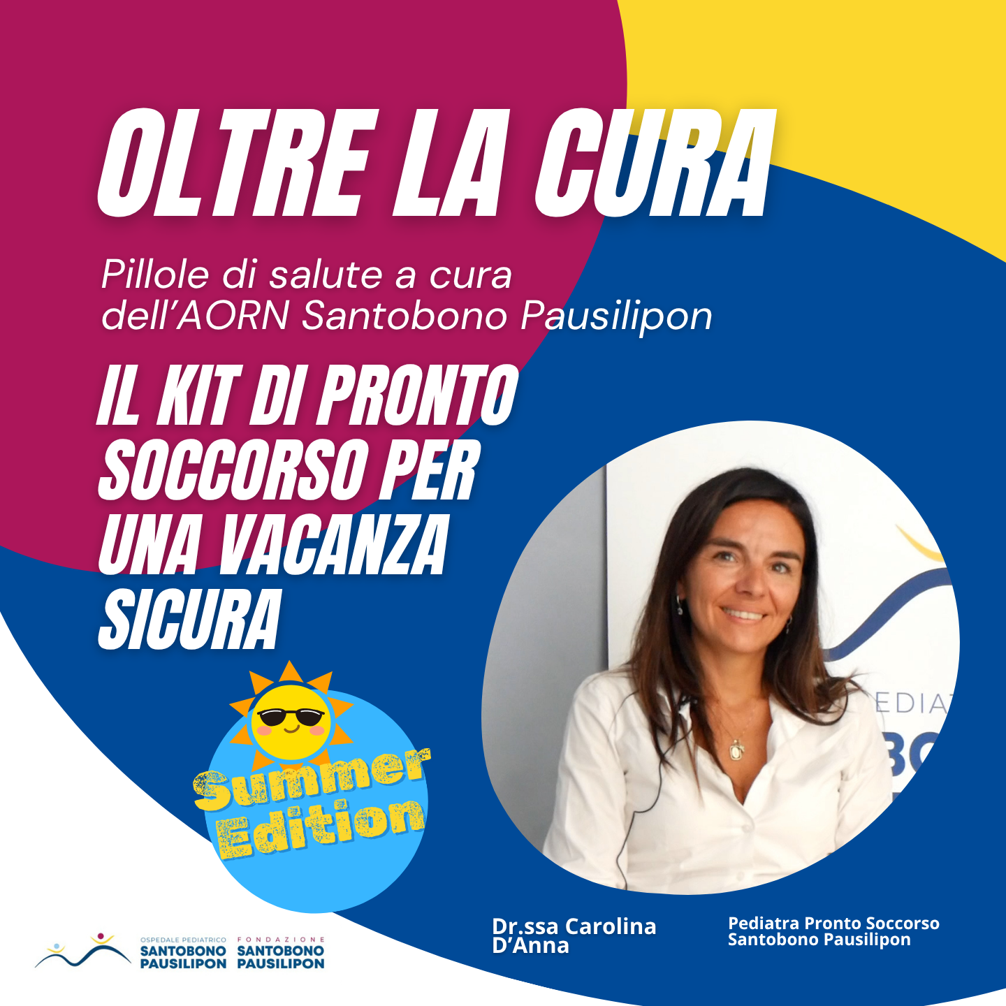 Nuova puntata di “Oltre la Cura”: il Kit di pronto soccorso per una vacanza sicura”.