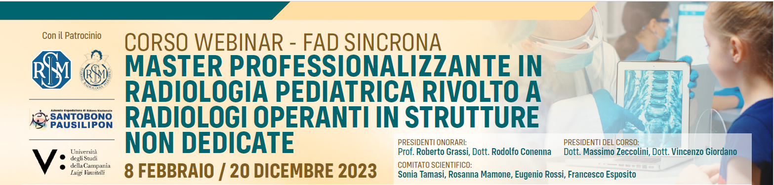 Master professionalizzante in Radiologia Pediatrica rivolto a Radiologi operanti in strutture non dedicate